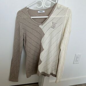 Burberry Two-Tone Viscose Pullover Sweater – Size S